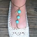 feather and turquoise anklet, unique anklet, ankle bracelet, turquoise jewelry, turquoise accessory