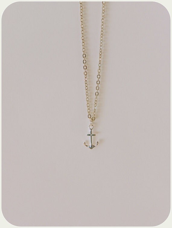 anchor necklace. Sterling Silver