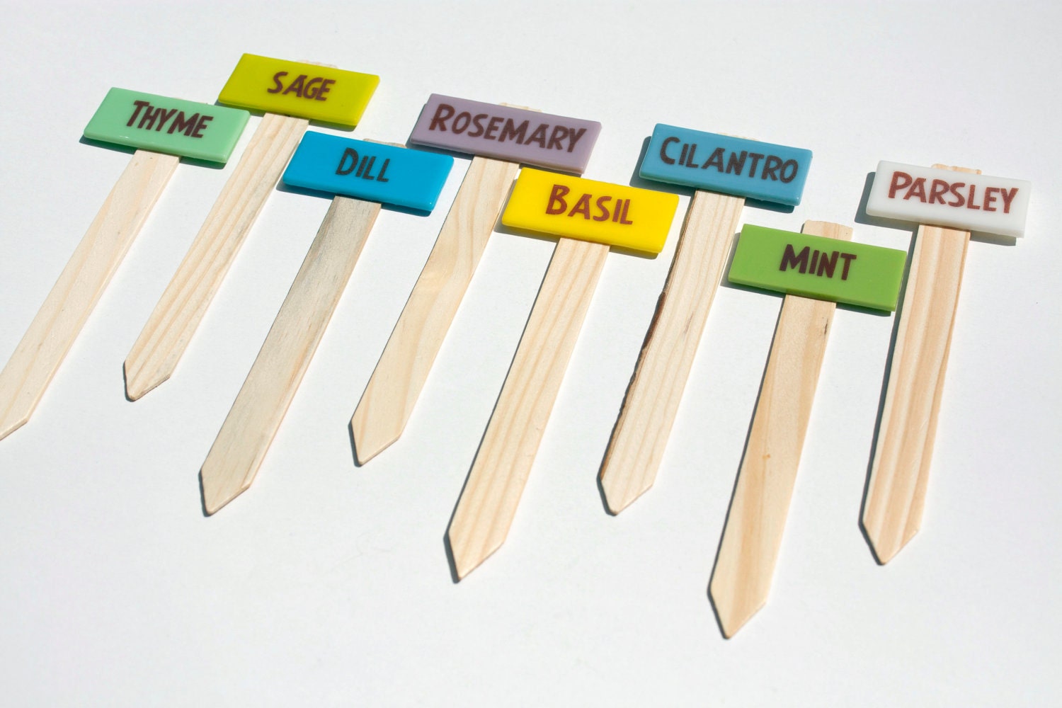 Garden Markers for Vegetables, Herbs, Flowers, and More - Set of 10, Customized