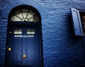 London Travel Photography: Blue Door - Eleven and a Half, London, England - 8x10 Print