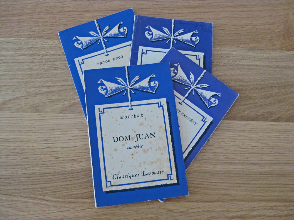 French books Classiques Larousse Moliere, Victor Hugo