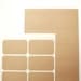 Rectangle Kraft Paper Stickers with Cut Corners, Rectangle Label Stickers, Size 45x25 mm, Set of 2 sheets or 28 rectangles