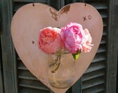 Rustic Wood Heart Vase Vintage Weddings Mason Jar Vase Heart Shaped Sconce Mothers Day Gift Valentine's Day Gift