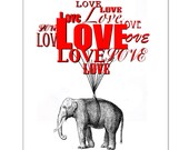 LOVE  LoVe Love  - ART Print 8 x 10"