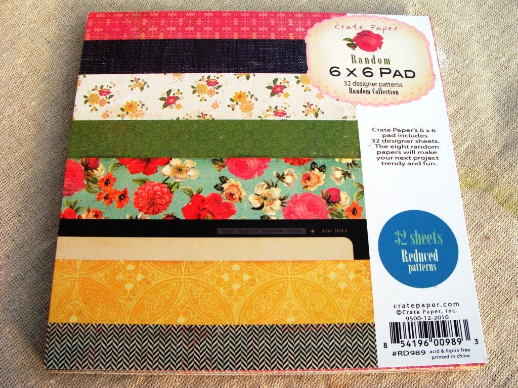 6x6 Paper Pack - Crate Paper - Random Collection
