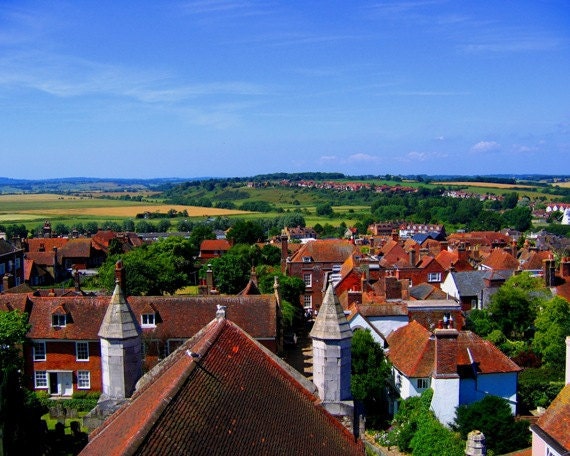 Travel Photo - English Countryside Village - Rye - England Landscape Photograph - 8x10 Color