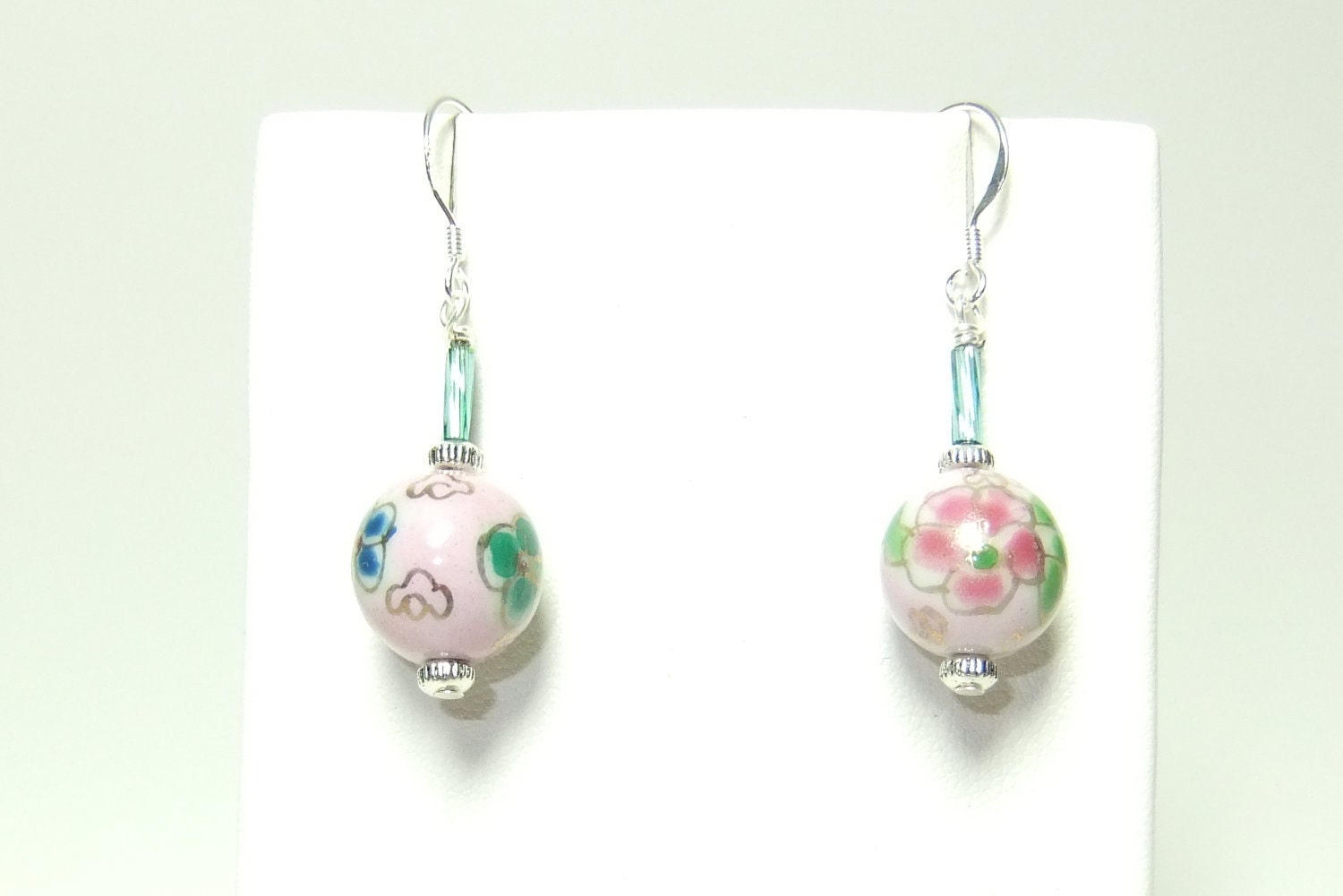 Porcelain Flower Drop Earrings