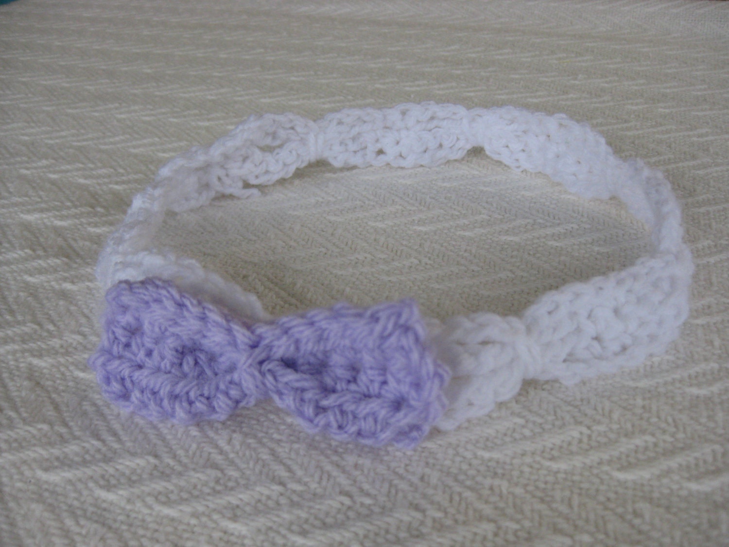 Crochet PATTERN Bowtie Baby Headband