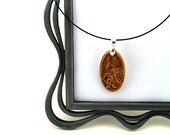 Ceramic Necklace Textured with Corals and Shells: Brown Choker, Mothers Day Gift,  Beach Themed Gift for her, Jewelry by MiriHardyPottery