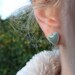 Colourful heart ceramic earrings tiny cute colorful