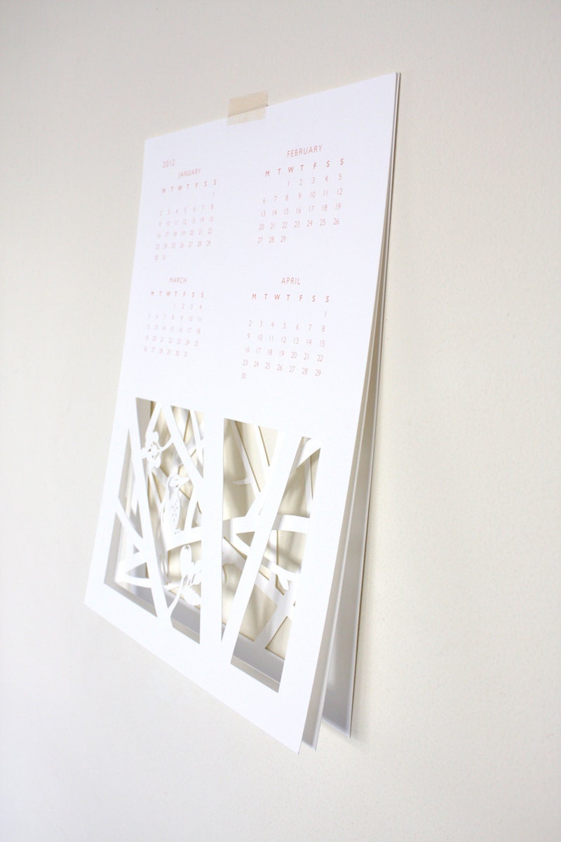 2012 papercut calendar