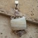 52mm BOSTWANA Gemstone Cabochon and Light AMETHYST Faceted Semi-Precious Stones Solid 925 Sterling Silver Pendant Jewelry, Handcrafted