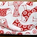 Credit Card Holder, Credit Card Wallet, birds, red and white flowers