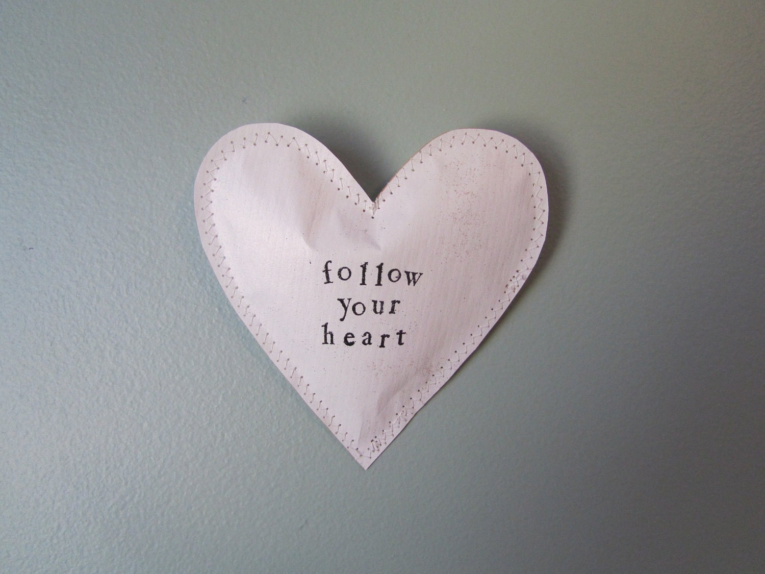 Heart paper art - follow your heart