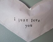 I just love you paper puffed heart wall hanging