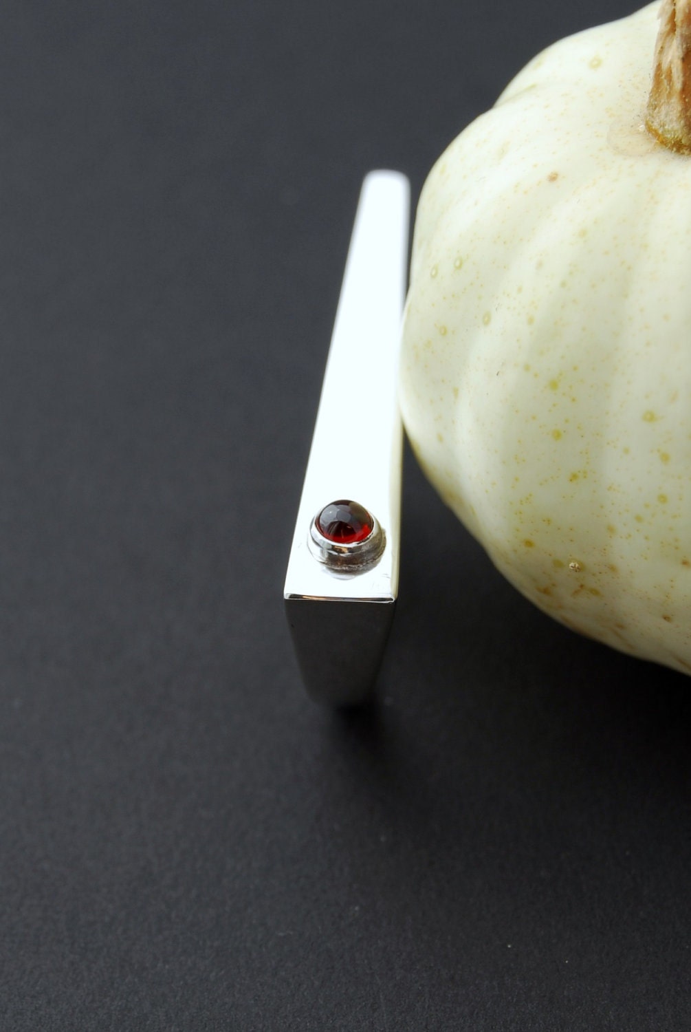 SALE - 25 PERCENT OFF - The Double Ring - Sterling Silver with Garnet