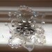 Handmade hair piece - Upcycled diamente clip with beaded flower