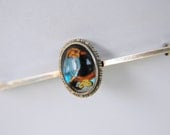 Art Deco / 1920s butterfly wing bar brooch // KINGFISHER