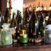 Wine Bottle Hurricane Lantern Trio
