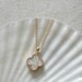 Delicate simple everyday alhambra ivory clover necklace
