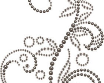 Nature Garden Say It In Crystals and Pearls Self Adhesive Sticker Flourish by Prima Marketing 554194