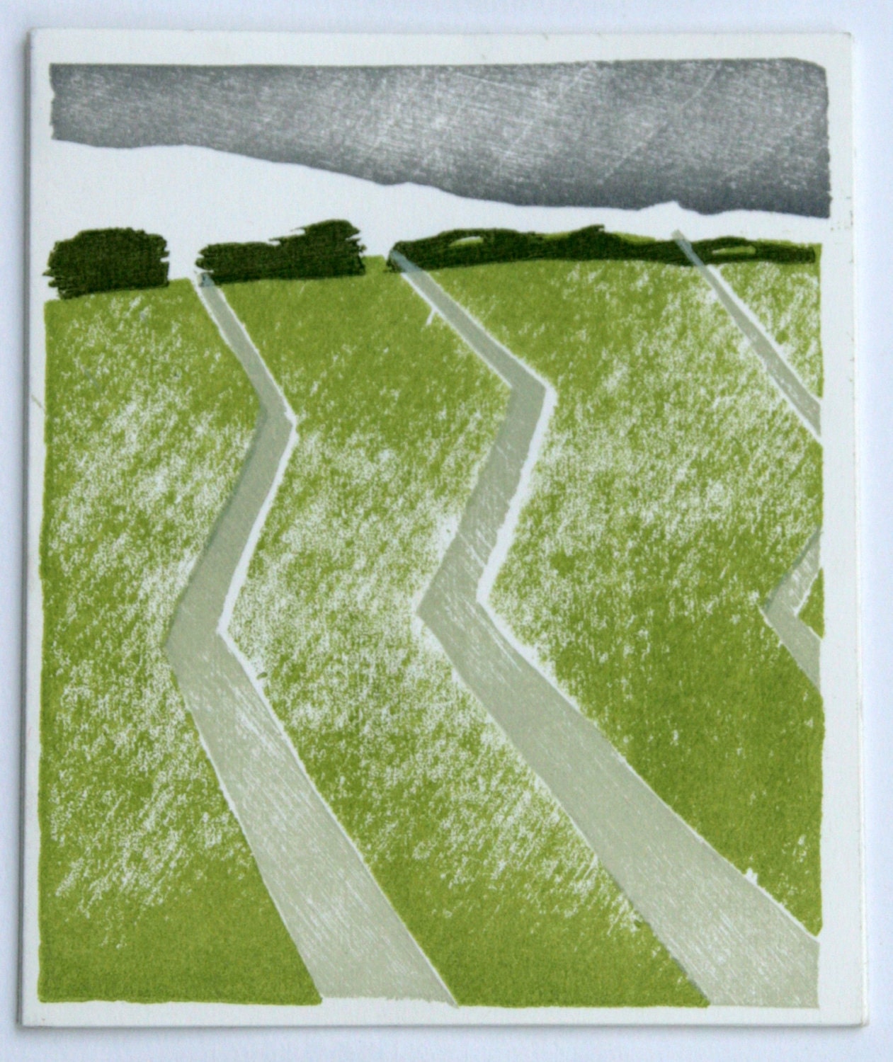art print: Dutch Polder Landscape in multi color