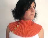 Crochet neckwarmer, coral cowl, cosy scarf, autumn accesories  soft and elegant