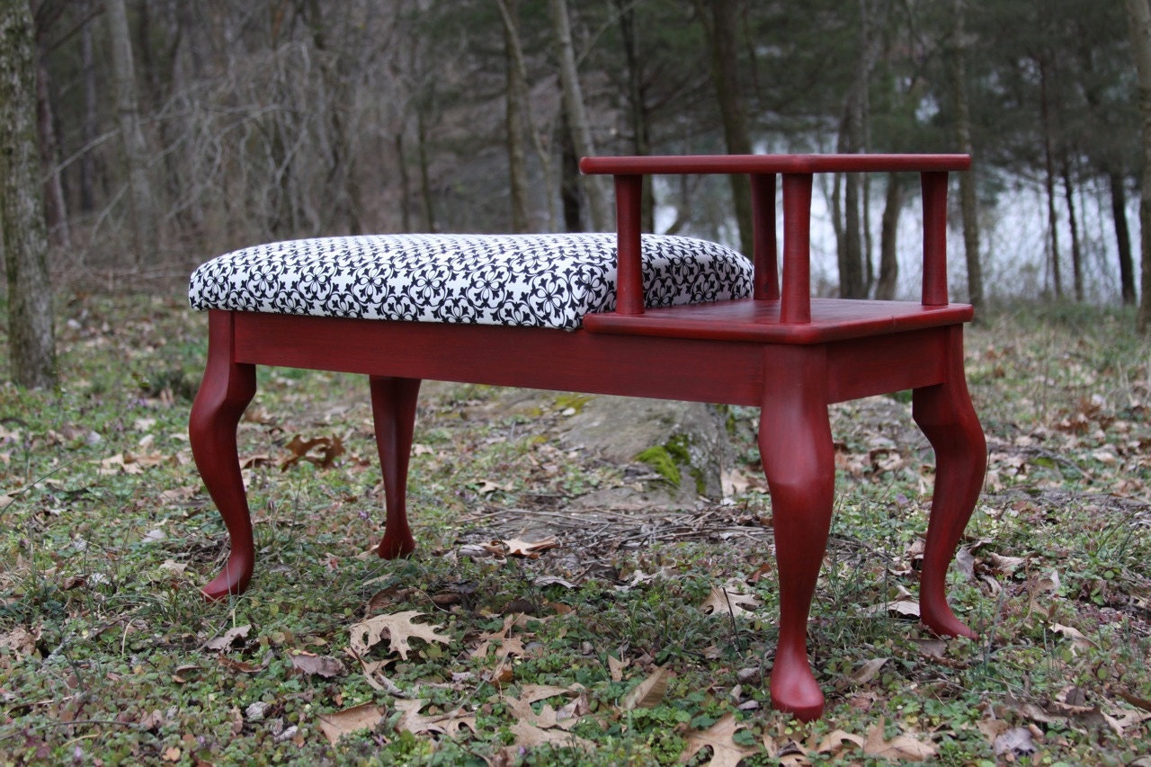 Local Sale Pending - Gossip Chair / Refinished Vintage Phone Table or Bench
