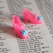 Mab Couture Sugarplum shoes - Cinderella - Vintage Candy Pink Blythe size dolly shoes - for your Fairy tale Princess