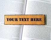 Father's Day Gift - Personalized Burlap Bookmark - Upcycled Coffee Sack - Eco Friendly