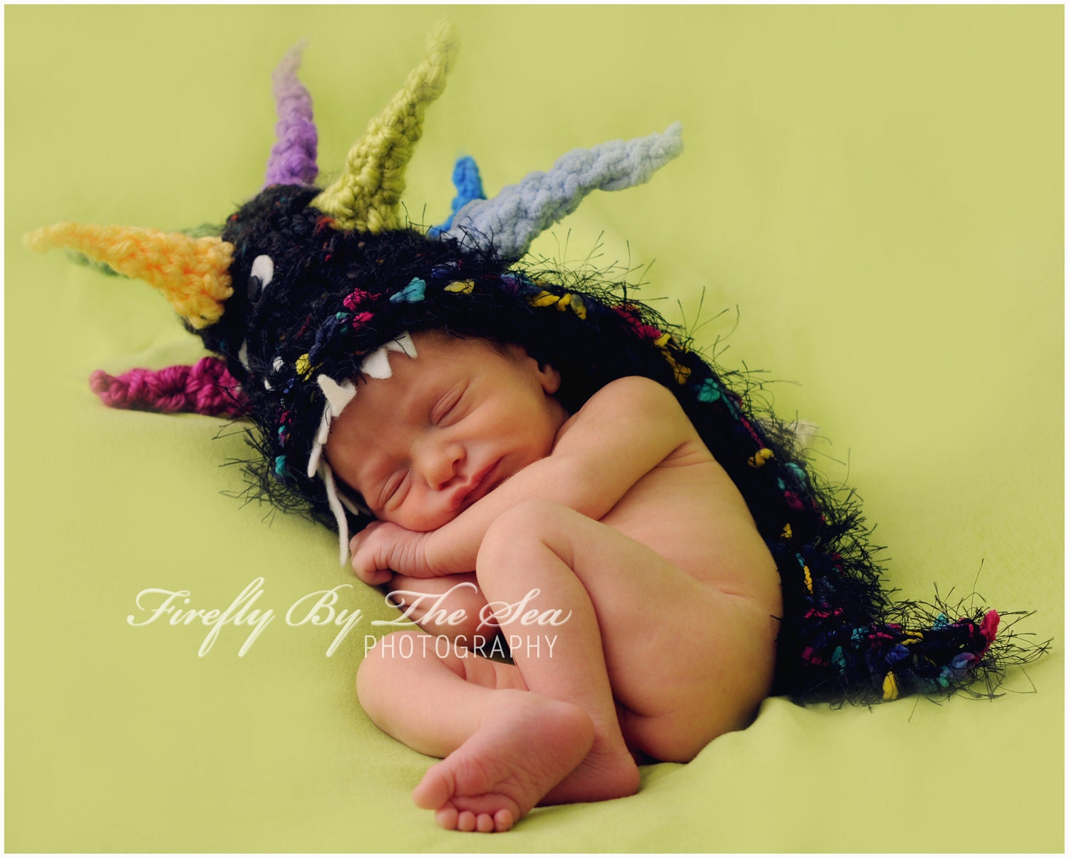 Mohawk  Dragon baby hat, perfect newborn photo prop and Halloween costume