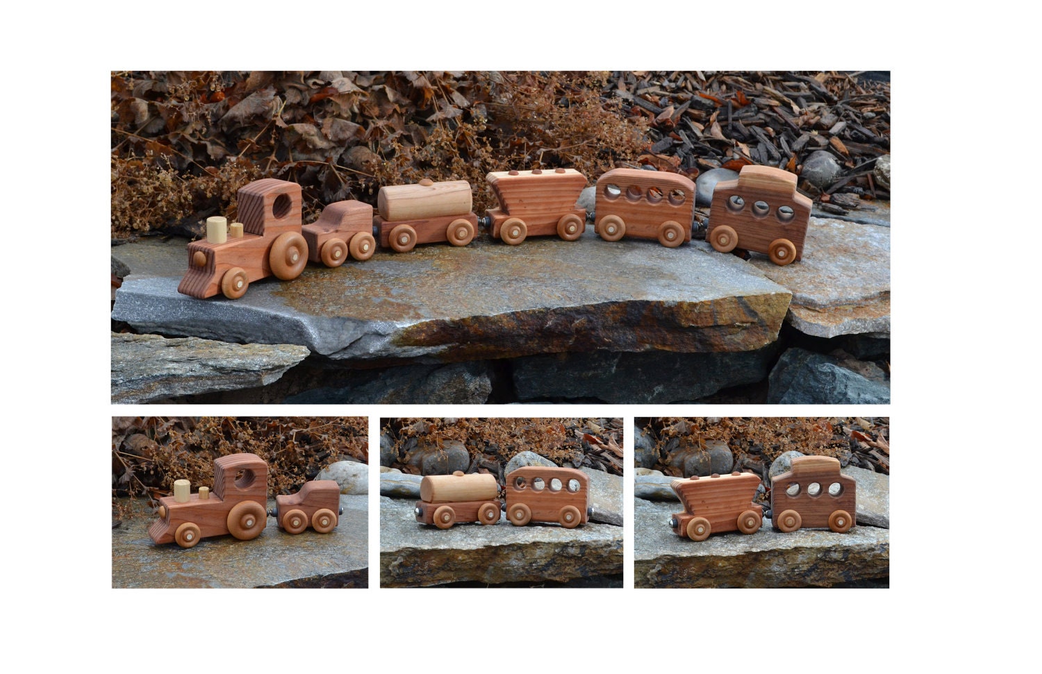 Redwood Train, Heirloom and Handmade, Toy Train, Magnetic Connectors