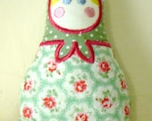 Babushka, Russian Doll, Matryoshka doll, Plush Toy, Cath Kidston Fabric, Decoration