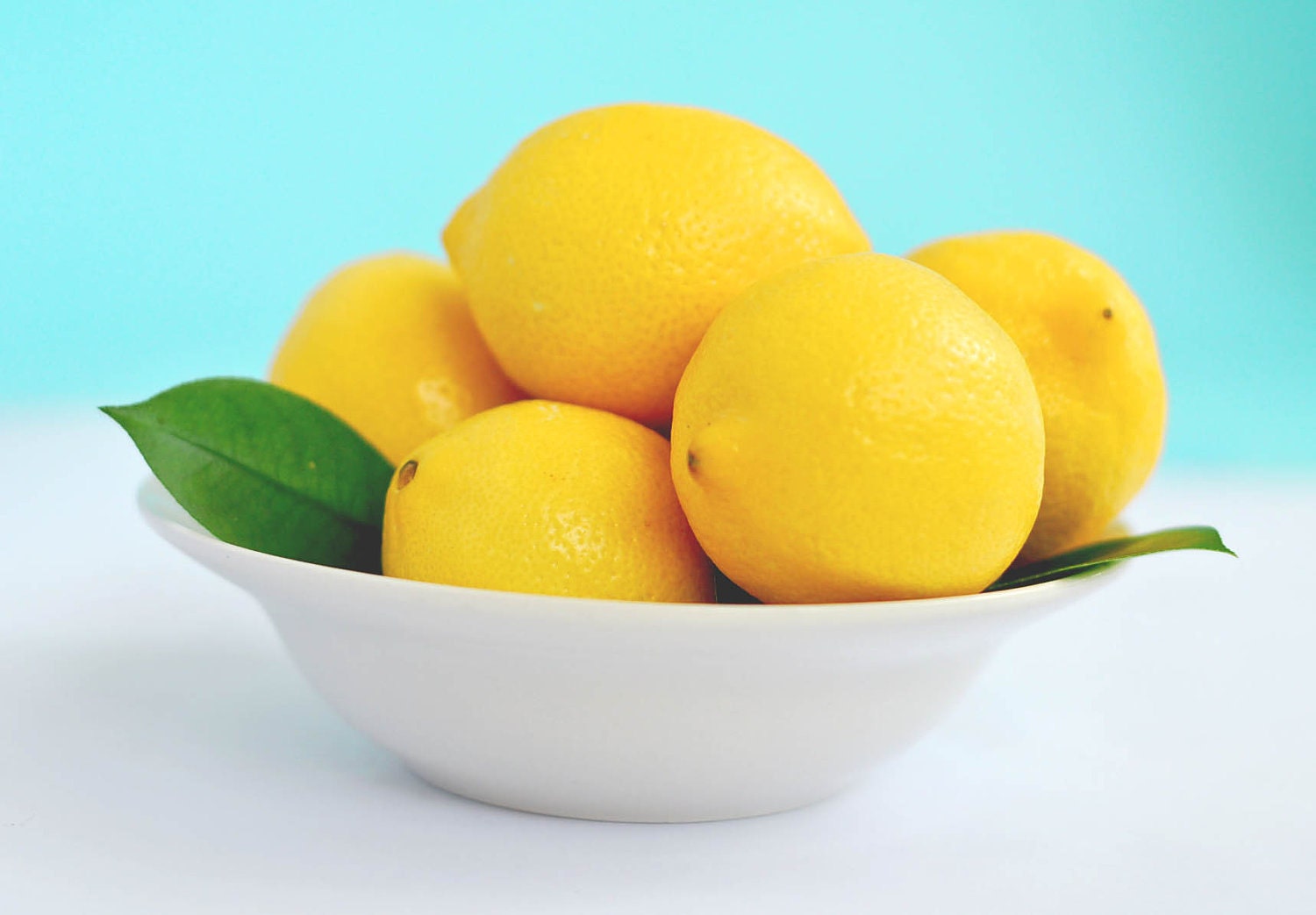 Fine Art Photography - kitchen decor food photography lemons yellow blue  8x12 original photo prints wall art