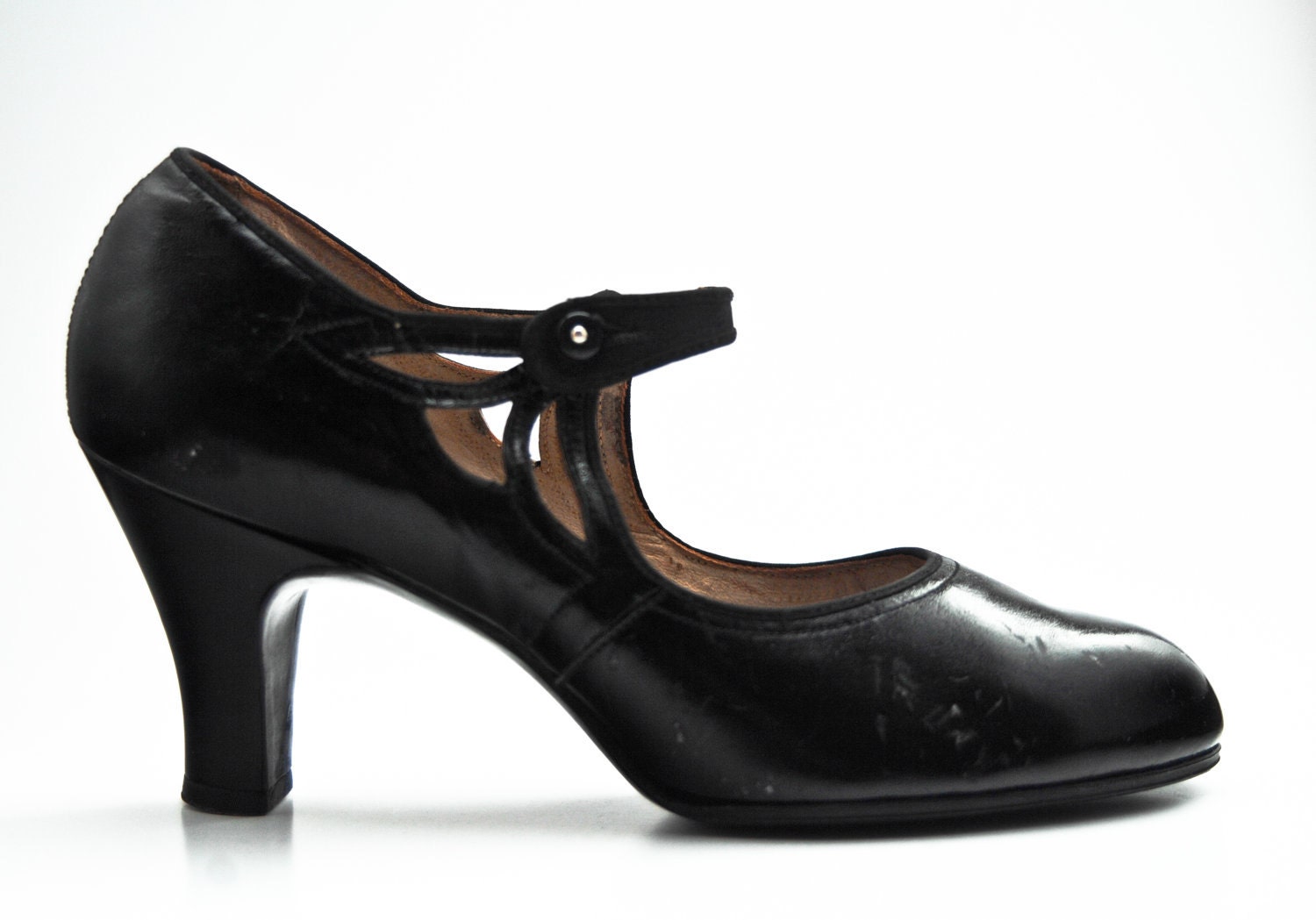 RESERVED 20s strappy flapper heels pumps size 6 NOS