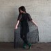 RESERVED for gretadavis 60s black sheer lace robe large