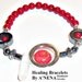 Women's Bracelet  Genuine Coral, Hematite and Clear Quartz