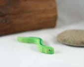Little Green Snake Wooden Toy -  Nature Table - Waldorf Animal
