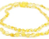 Baltic Amber Baby Teething And Mommy Necklace Set. Unpolished amber.