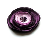 Violet Flower Fabric flower brooch lavender violet flower brooch handmade brooch