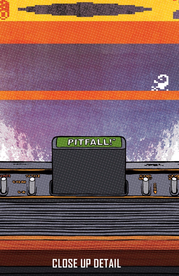 PITFALL Atari 2600 Retro Vintage Classic Video Game Art Print 11x17 by Rob Osborne