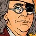 BENJAMIN FRANKLIN Eye Patch Portrait American Pop Art Print 11x17 by Rob Osborne