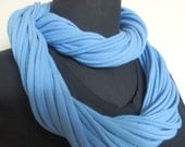 Blue Infinity Scarf, Jersey Scarf , Unique Gift