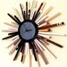 Sunburst Wall Clock, Recycled Wall Clock, Home and Living, Decor and Housewares, Paper Clock,  Unique Clock, Eco Friendy Decor, Unique Gift