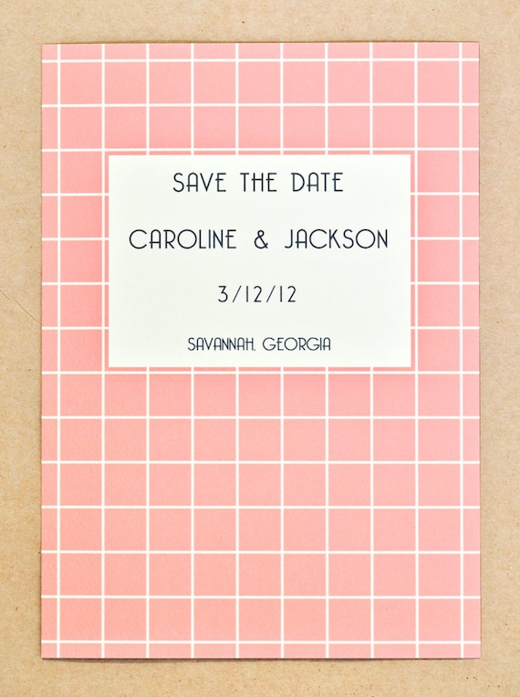 Vintage Wedding Save The Date Cards -Jackson