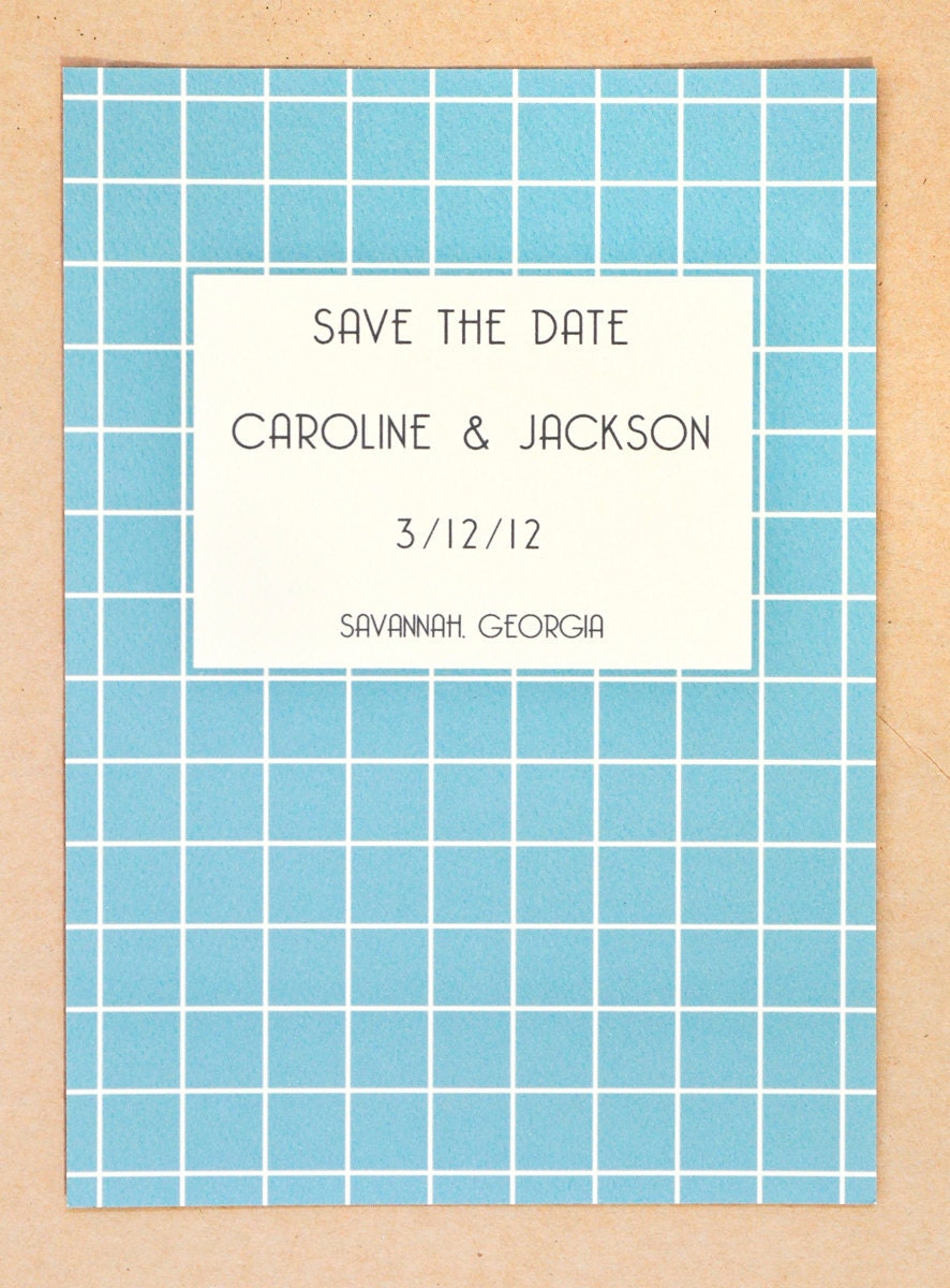 Vintage Wedding Save The Date Cards -Jackson