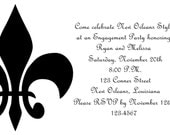 New Orleans Fleur De Lis Invitation