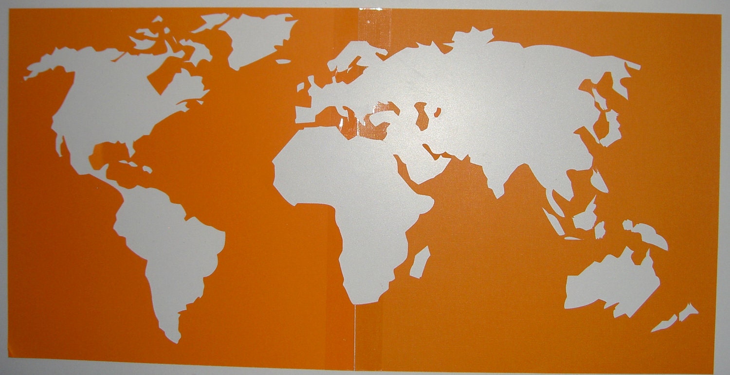 World Map Stencil