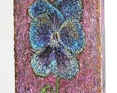 SCULPTURE on canvas REALISTIC mixed media ORIGINAL  painting  acrylic vibrant  11 x 14inch flower