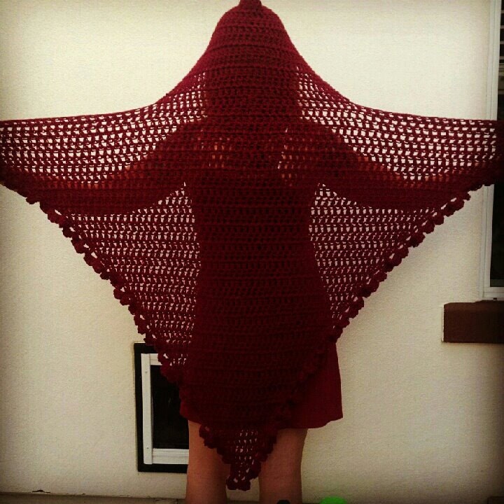 Hooded Shawl- PDF pattern